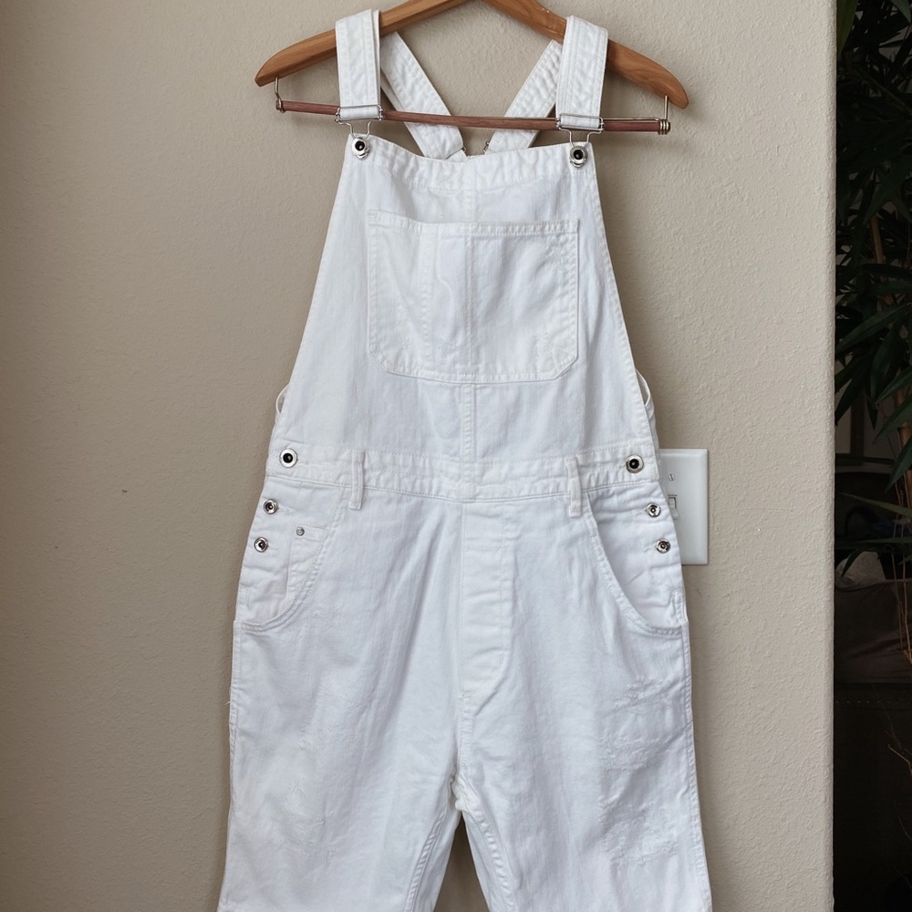 White Denim SHORT Overalls (Dungarees)